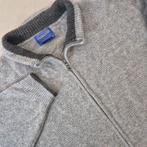 Pendleton 100% Shetland Wool Sweater Men's XL Tan‎ Full Zip